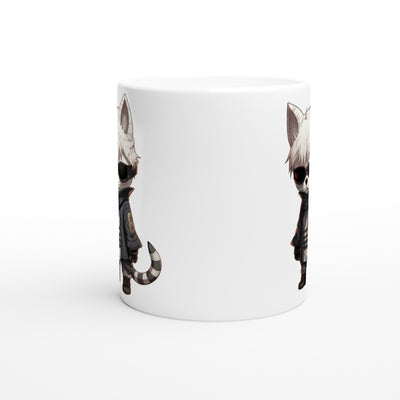 Taza blanca con impresión de gato "Gatoru Meowjo" Michilandia | La tienda online de los amantes de gatos