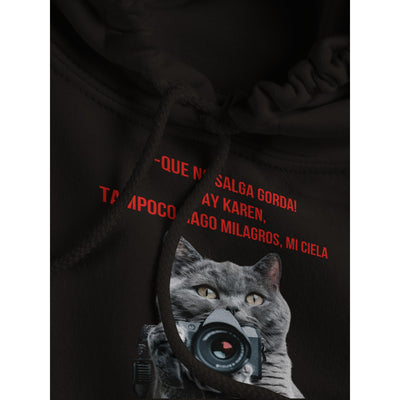 Sudadera con Capucha Unisex Estampado de Gato "Fotógrafo Miau" Michilandia