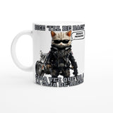 Taza blanca con impresión de gato "I'll Be Back" Michilandia | La tienda online de los amantes de gatos