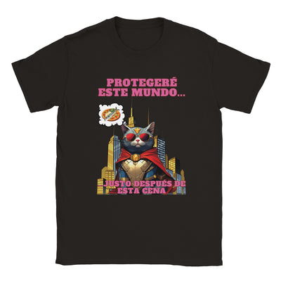 Camiseta unisex estampado de gato 