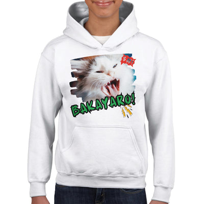 Sudadera con capucha júnior estampado de gato 