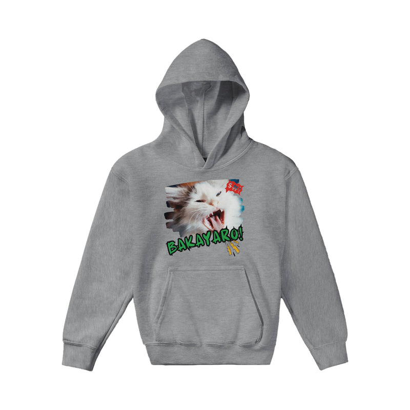 Sudadera con capucha júnior estampado de gato "Grito Meme" Michilandia | La tienda online de los amantes de gatos