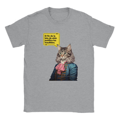 Camiseta unisex estampado de gato "Nicolás Michi Maquiavelo" Michilandia | La tienda online de los amantes de gatos