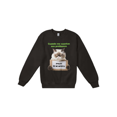 Sudadera Unisex Estampado de Gato "Desinterés Felino" Michilandia | La tienda online de los fans de gatos