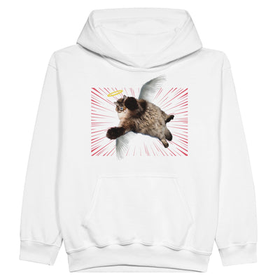 Sudadera con capucha júnior estampado de gato 