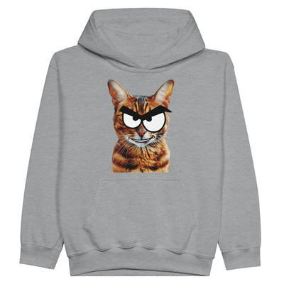 Sudadera con capucha júnior estampado de gato "Bengala Malicioso" Michilandia