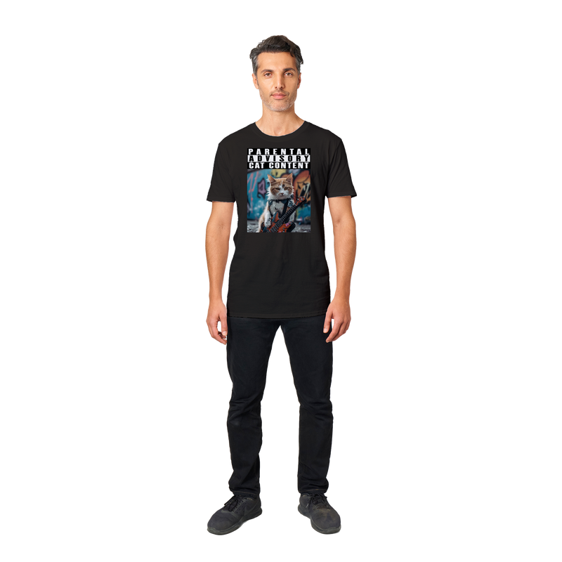 Camiseta unisex estampado de gato "Michi Rockstar" Gelato