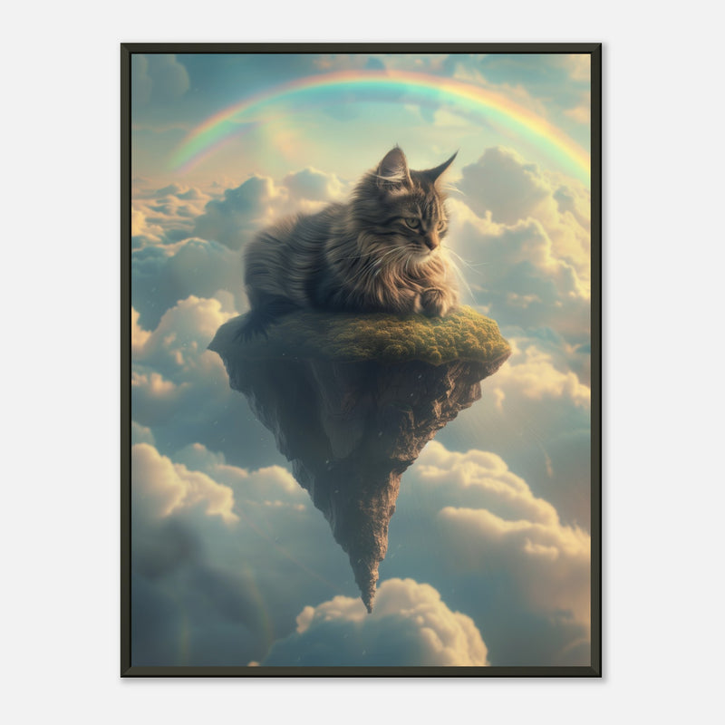 Póster Semibrillante de Gato "Isla de la Tranquilidad" Michilandia | La tienda online de los fans de gatos