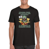 Camiseta unisex estampado de gato "Sorpresa Hulk" Michilandia | La tienda online de los amantes de gatos
