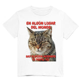 Camiseta Unisex Estampado de Gato "Mirada Inquisitiva" Michilandia | La tienda online de los fans de gatos