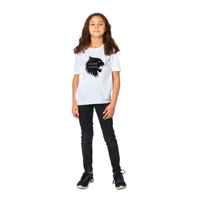 Camiseta Junior Unisex Estampado de Gato "Nieve y Garra" Michilandia | La tienda online de los fans de gatos