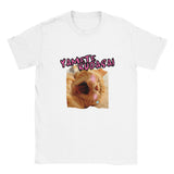 Camiseta unisex estampado de gato "Yamete Kitty" Blanco