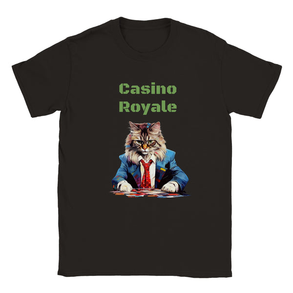 Camiseta unisex estampado de gato "Casino Royale"