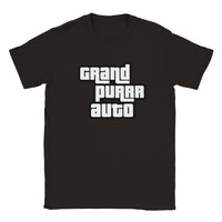 Camiseta Junior Unisex Estampado de Gato "Grand Purrr Auto" Michilandia | La tienda online de los fans de gatos