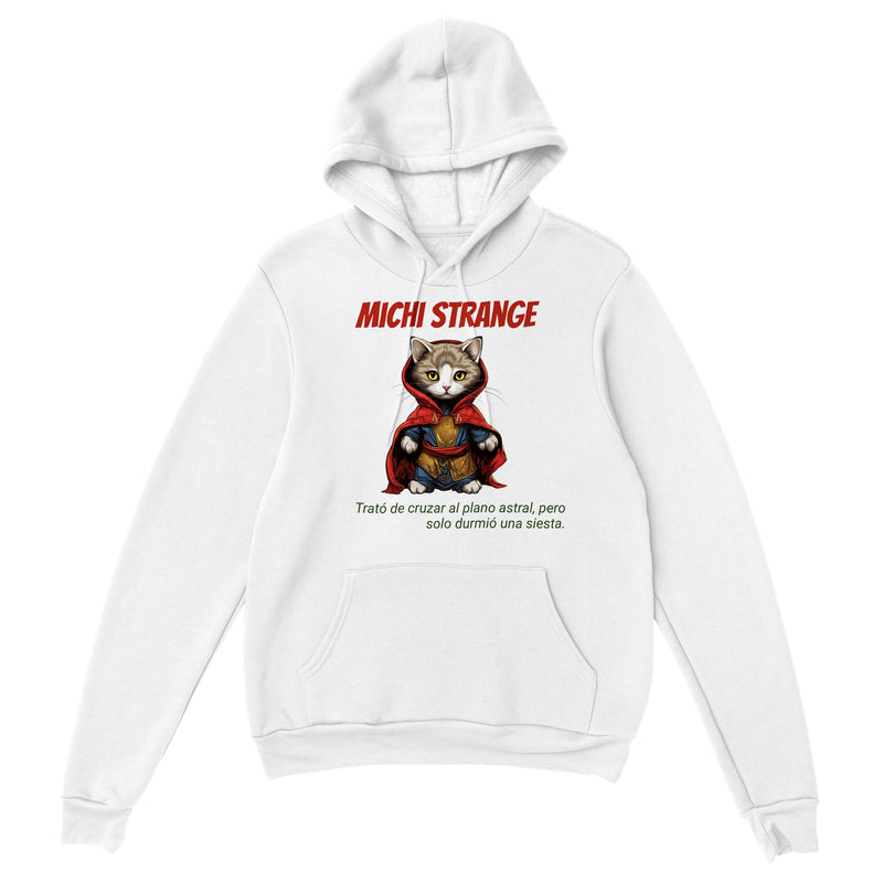 Sudadera con capucha unisex estampado de gato "Michi Strange" Gelato