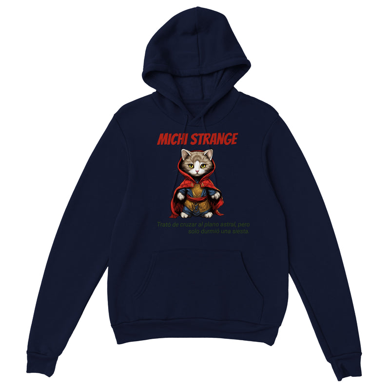 Sudadera con capucha unisex estampado de gato "Michi Strange" Gelato