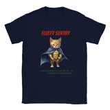 Camiseta unisex estampado de gato "Fluffy Sentry"