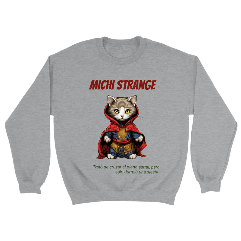 Sudadera unisex estampado de gato "Michi Strange" Gelato