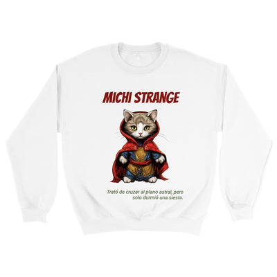 Sudadera unisex estampado de gato "Michi Strange" Gelato