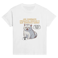 Camiseta Junior Unisex Estampado de Gato 