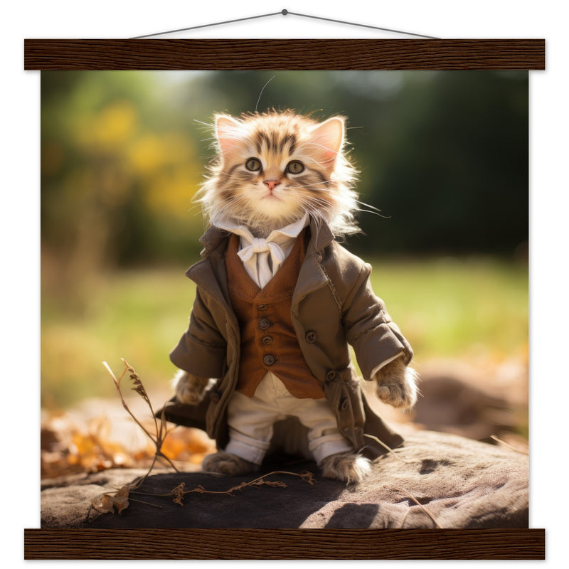 Póster semibrillante de gato con colgador "Michi Bilbo el Hobbit" Gelato