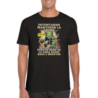 Camiseta unisex estampado de gato "Hulk comer ya" Michilandia | La tienda online de los amantes de gatos