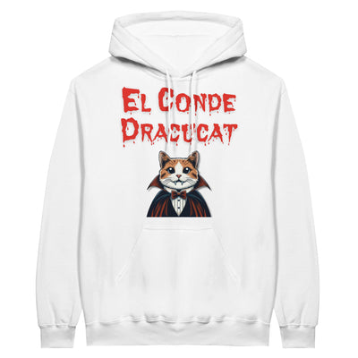 Sudadera con Capucha Unisex Estampado de Gato "Conde Dracucat" Michilandia | La tienda online de los fans de gatos