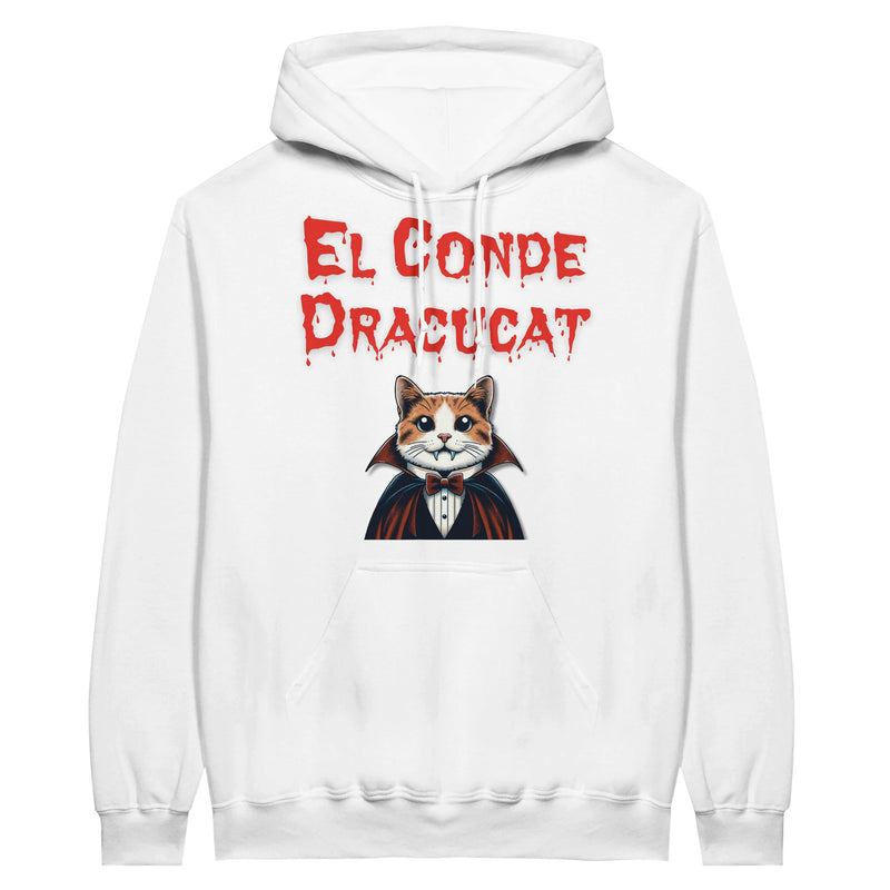 Sudadera con Capucha Unisex Estampado de Gato "Conde Dracucat" Michilandia | La tienda online de los fans de gatos