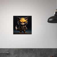 Panel de aluminio impresión de gato "Michi Wolverine" Gelato