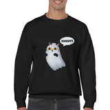 Sudadera Unisex Estampado de Gato "Fantasma Miaurador" Michilandia | La tienda online de los fans de gatos