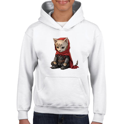 Sudadera con capucha júnior estampado de gato 