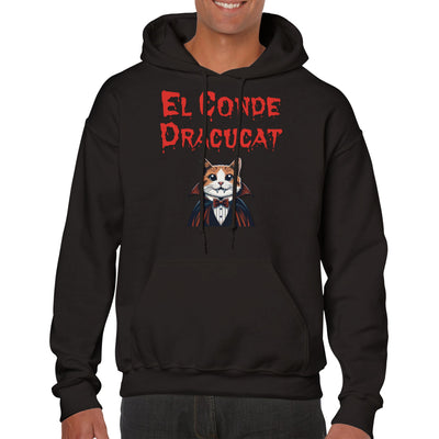 Sudadera con Capucha Unisex Estampado de Gato 