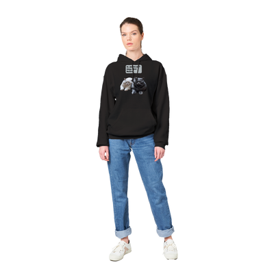 Sudadera con capucha unisex estampado de gato "Michis relajados" Gelato