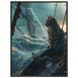 Póster Semibrillante de Gato "Marinero Miau" Michilandia | La tienda online de los fans de gatos