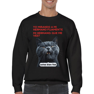 Sudadera Unisex Estampado de Gato 