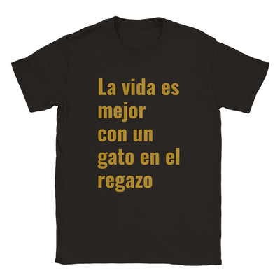 Camiseta unisex estampado de gato "En el regazo" Gelato