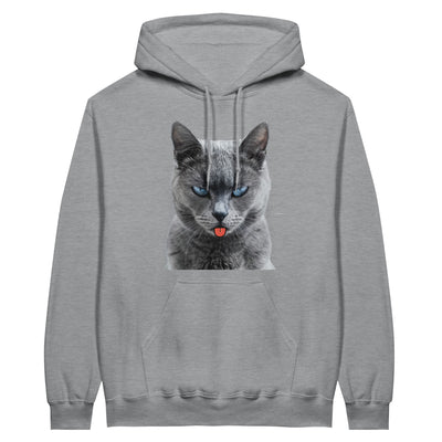 Sudadera con Capucha Unisex Estampado de Gato "Burla Felina" Michilandia