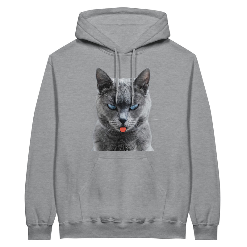 Sudadera con Capucha Unisex Estampado de Gato "Burla Felina" Michilandia