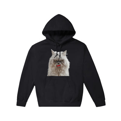 Sudadera con Capucha Unisex Estampado de Gato "Miau de Rabia" Michilandia