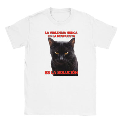 Camiseta Junior Unisex Estampado de Gato 