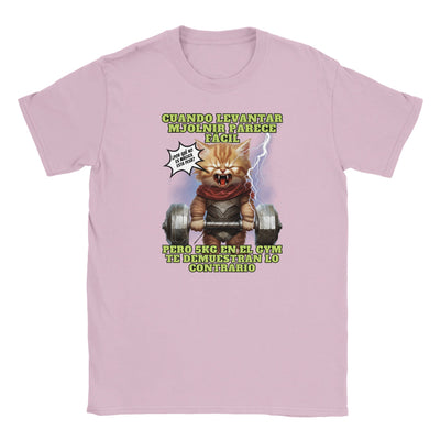 Camiseta Junior Unisex Estampado de Gato "Michi Thor Fitness" Michilandia | La tienda online de los amantes de gatos