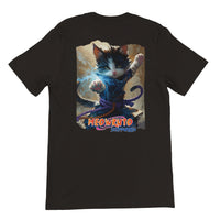Camiseta Prémium Unisex Impresión Trasera de Gato 