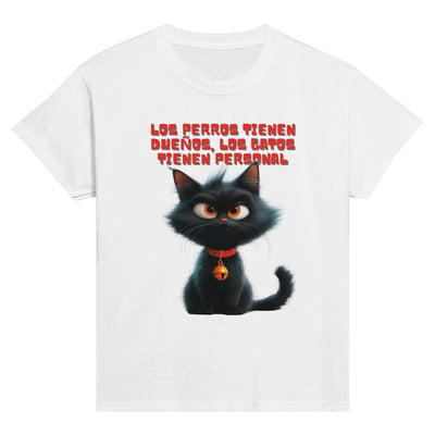 Camiseta Junior Unisex Estampado de Gato 