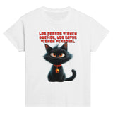 Camiseta Junior Unisex Estampado de Gato "Personal Felino" Michilandia | La tienda online de los fans de gatos