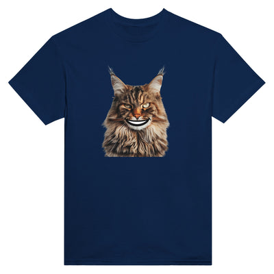 Camiseta Unisex Estampado de Gato "Sonrisa de Maine Coon" Michilandia