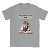 Camiseta unisex estampado de gato "Gato profesor"