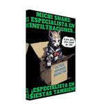 Lienzo de Gato "Misión de Michi Snake" Michilandia | La tienda online de los amantes de gatos