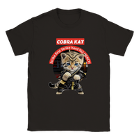 Camiseta unisex estampado de gato "COBRA KAT" Black