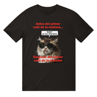 Camiseta unisex estampado de gato "Amanecer Grumpy" Michilandia | La tienda online de los fans de gatos