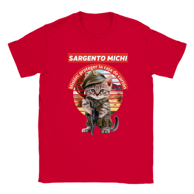 Camiseta júnior unisex estampado de gato 